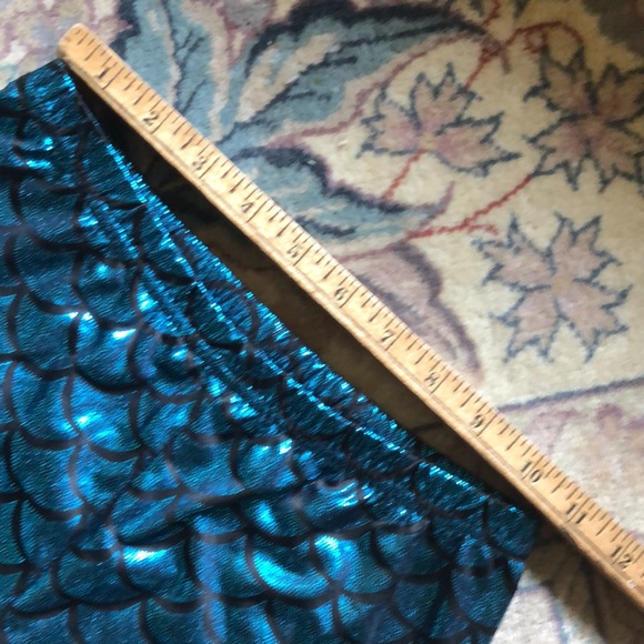 TWEEN MERMAID shiny metallic scale Leggings - Picture 6 of 15